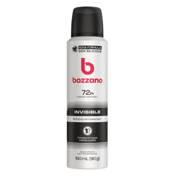 Desodorante Antitranspirante Aerosol Bozzano Invisible Masculino 72h 150ml